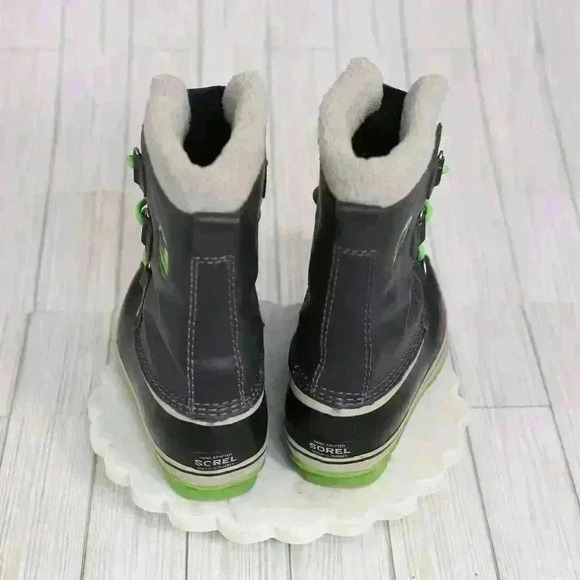 Sorel Boots size 6 Womens Grey/Green Yoot Pac Waterproof Snow Winter NY1880-011 - Picture 7 of 10